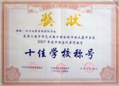 我校榮獲2007年度中國當(dāng)代素質(zhì)教育十佳學(xué)校稱號