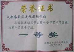 成都高新區(qū)第六屆藝術(shù)節(jié)集體項(xiàng)目獲獎(jiǎng)名單。